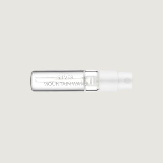 1.7ml sample vial labelled silver mountain water