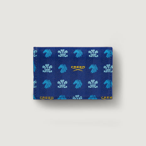 blue leather wallet containing 8 1.7ml sample vials